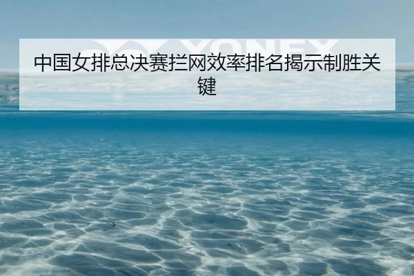中国女排总决赛拦网效率排名揭示制胜关键